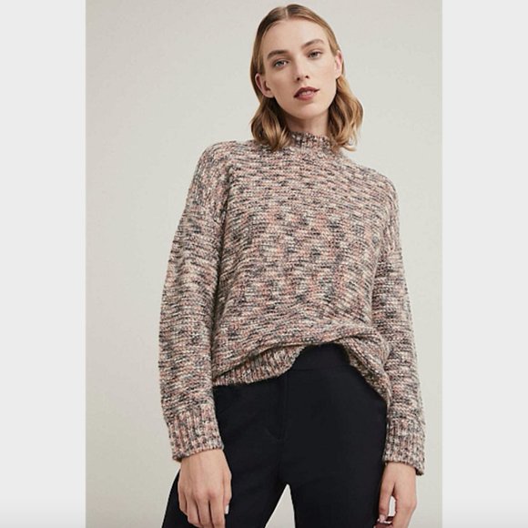 SOLD Witchery Pink Green Textured Twist Jumper S - Picture 13 of 13